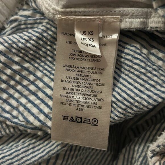 Free People Make A Stand Blue and White Striped Pant XS - Picture 9 of 10